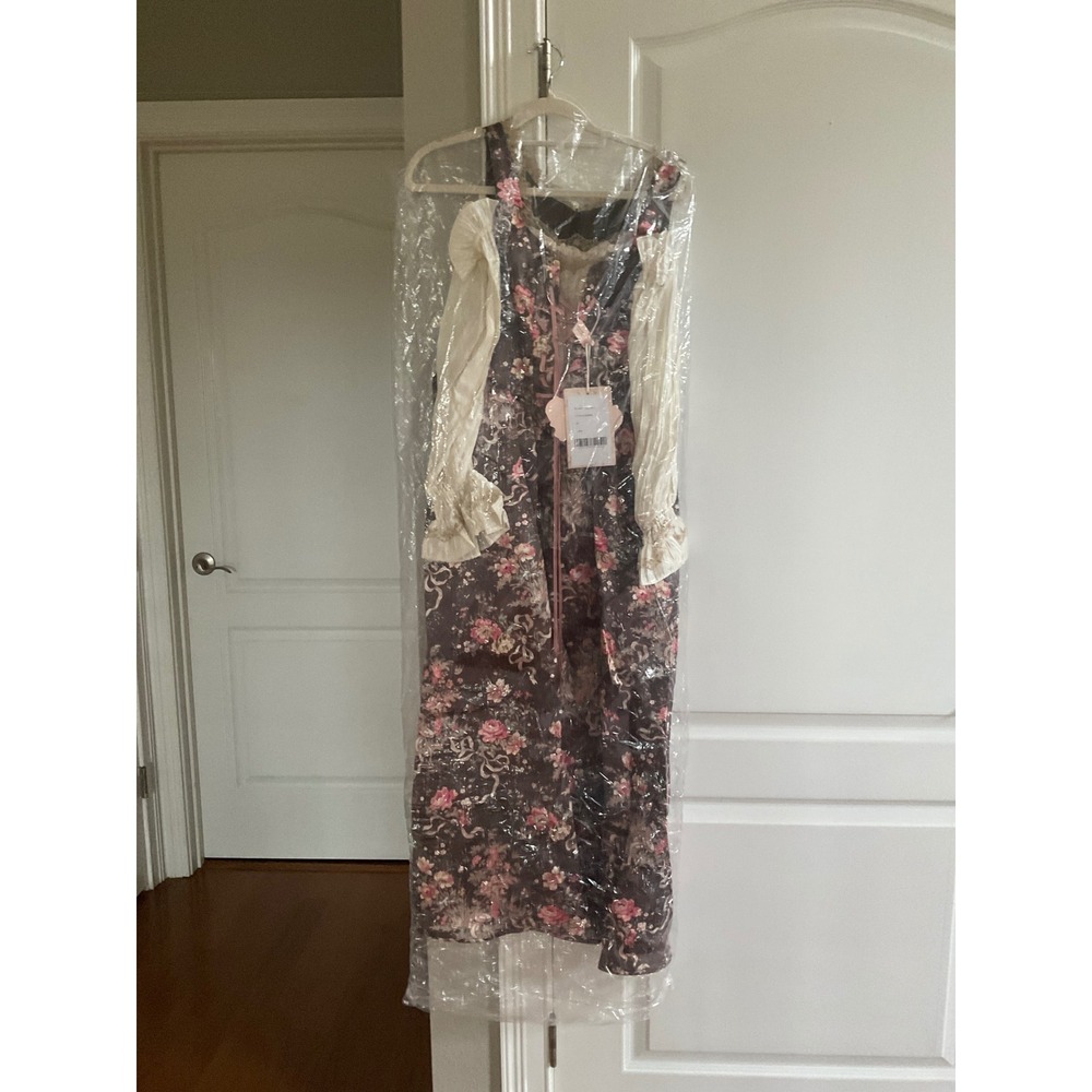 Lacemade Provence Diary Dress Brown Floral XS New With Tags - Picture 6 of 8
